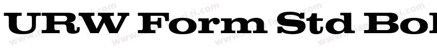 URW Form Std Bold字体转换